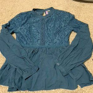 Francesca's Dark Blue Blouse (medium)